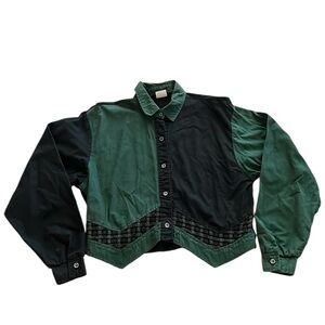 Vintage Roper Green and Black Western Top Size L